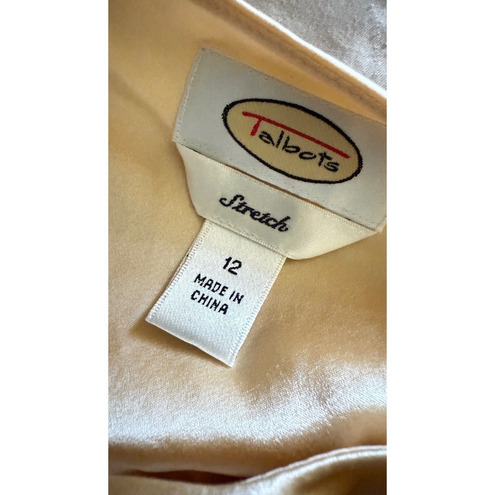 Sleeveless Silk Top V-Neck Dressy Tank Blouse Party Elegant Size 12 - Picture 8 of 9